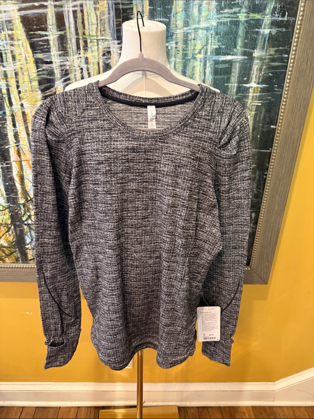 Women’s Heathered Gray Crewneck Sweater